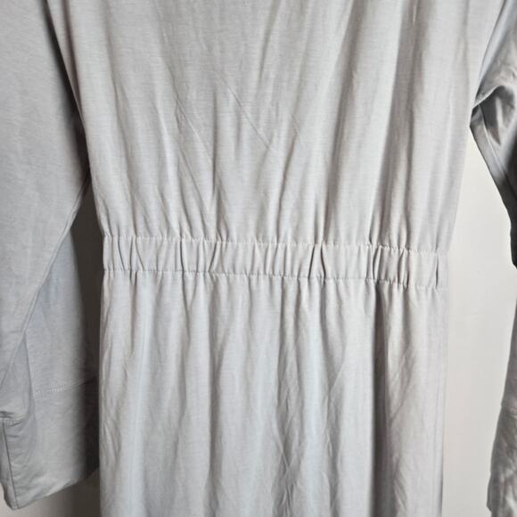 Soft Surroundings Loungewear Robe Elastic Waist Long Sleeve Silver Gray Small - Picture 5 of 7